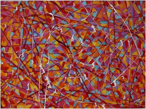 kompozicija u crvenom no 11., 2013 god., ulje na platnu, 80x60 cm